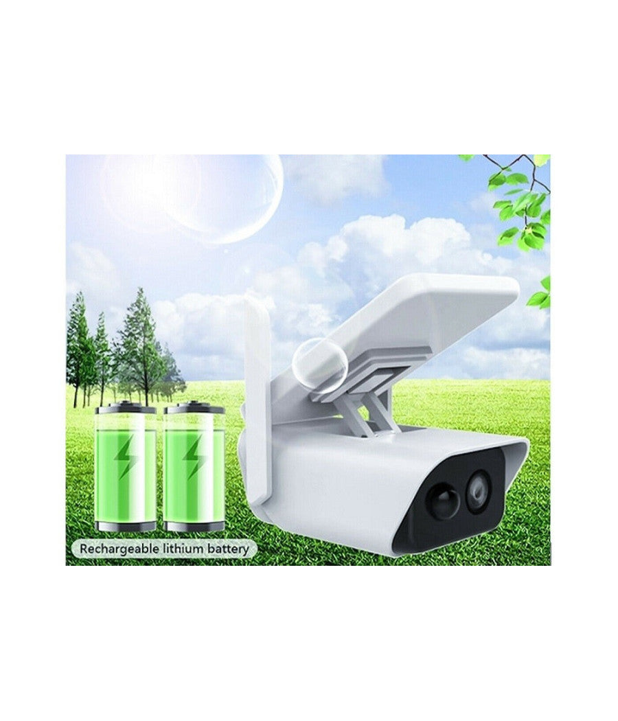 Telecamera Con Pannello Solare Wifi 2mpx Infrarossi Sd Sensore Movimento Abq-q1         