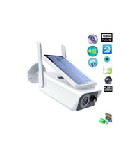 Telecamera Con Pannello Solare Wifi 2mpx Infrarossi Sd Sensore Movimento Abq-q1         