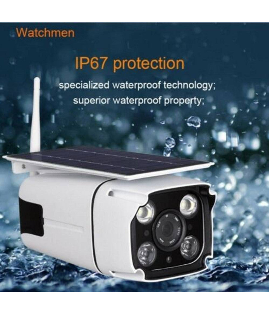 Telecamera Con Pannello Solare Wifi Da Esterno Ip67 2.0mp Sensore Pir 202 Had         