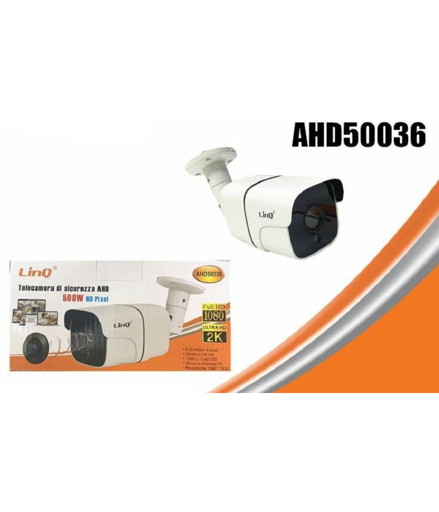 Telecamera Di Sicurezza Per Dvr Ahd Visione Notturna 3.6mm 500w 1080p Ahd50036         