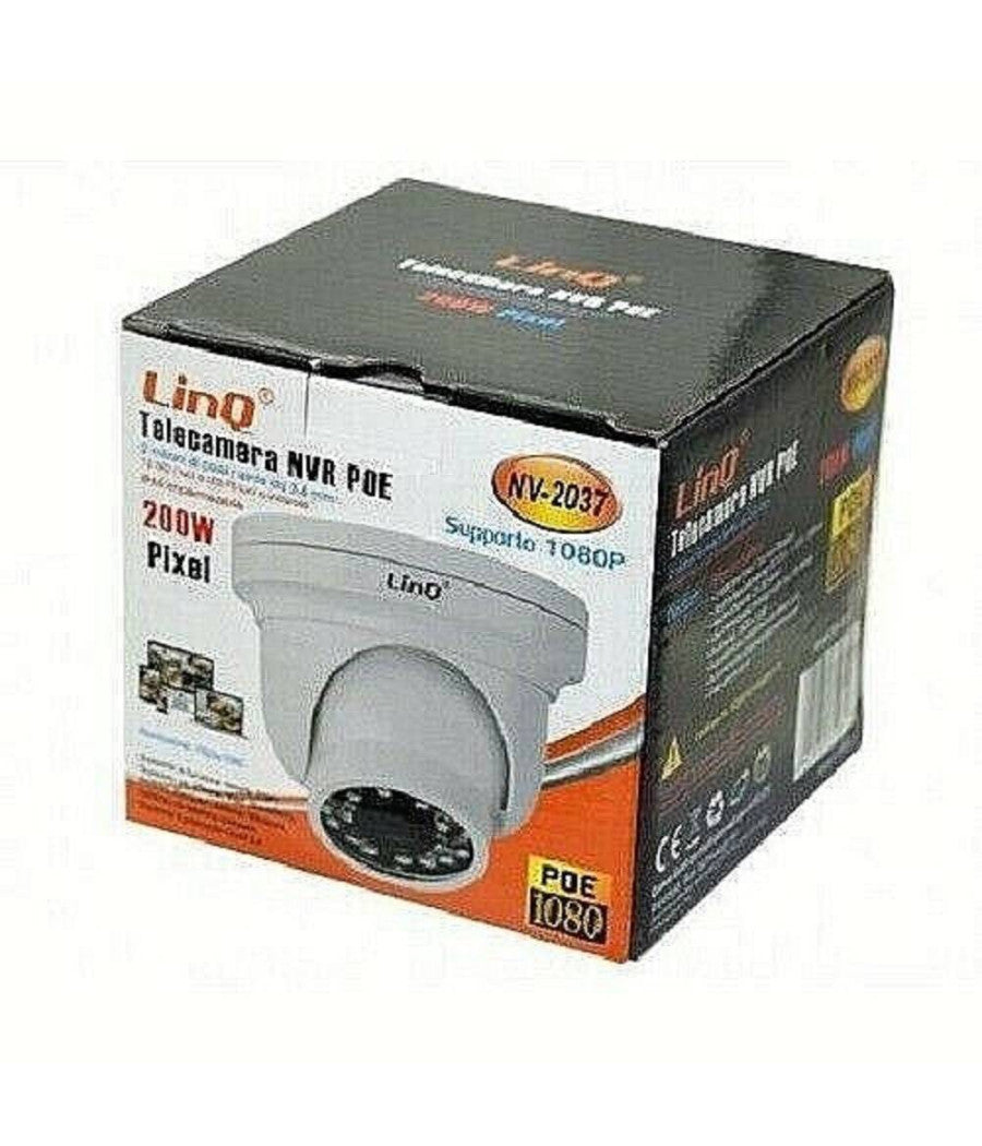 Telecamera Di Sicurezza Soffitto Poe 2mpx Ahd-2037 12led 24 Infrarossi 200w Ip66         