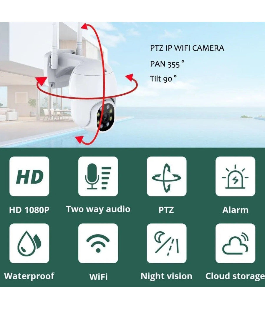 Telecamera Di Sorveglianza Di Sicurezza Intelligente Di Rete Hd Wifi 5.0mp Q-s66         