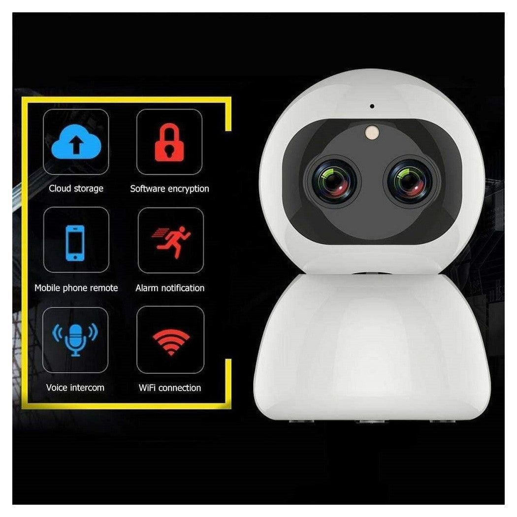 Trade Shop - Telecamera Di Sorveglianza Intelligente Ip Wifi 2k Hd 8 Led A Infrarossi Q-s2099 -