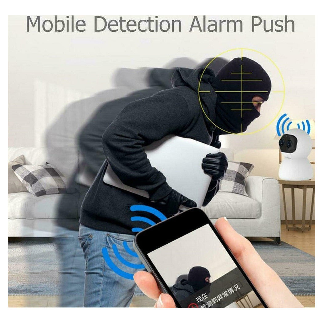 Trade Shop - Telecamera Di Sorveglianza Intelligente Ip Wifi 2k Hd 8 Led A Infrarossi Q-s2099 -