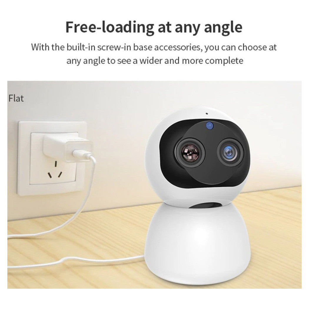 Trade Shop - Telecamera Di Sorveglianza Intelligente Ip Wifi 2k Hd 8 Led A Infrarossi Q-s2099 -