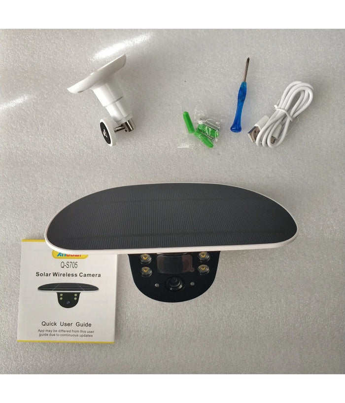 Telecamera Di Sorveglianza Ip Wireless Per Esterni Ad Energia Solare Wifi Q-s705         
