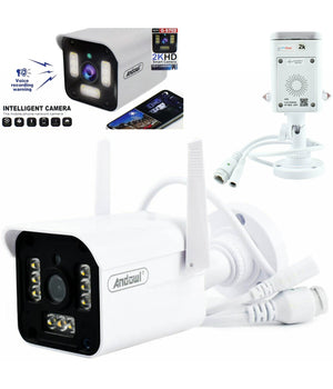 Telecamera Di Sorveglianza Sicurezza Q-s702 Ip Wifi 2k Hd Per Telefoni Cellulari         