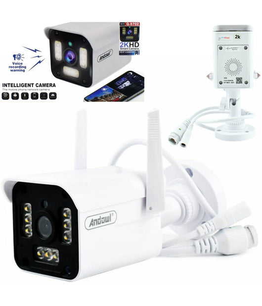 Telecamera Di Sorveglianza Sicurezza Q-s702 Ip Wifi 2k Hd Per Telefoni Cellulari         