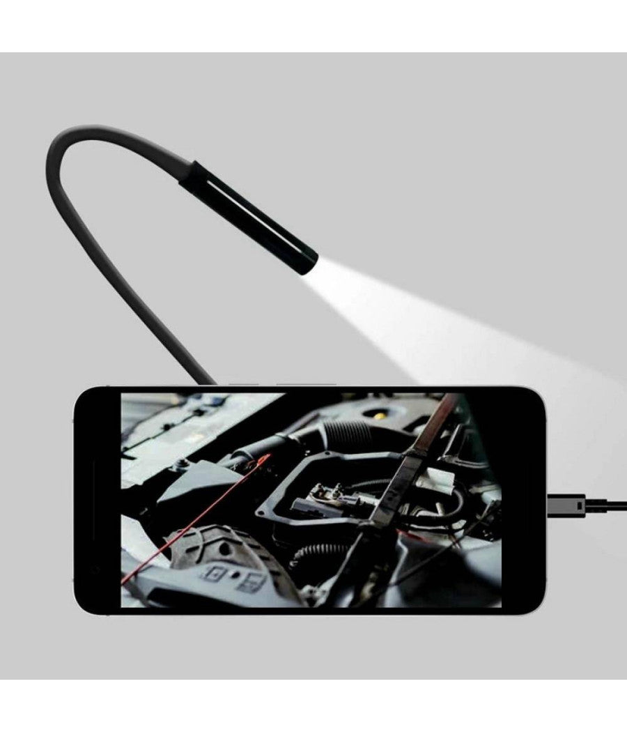 Telecamera Endoscopica 10 Mt Type-c Usb Mini Usb F Flessibile Impermeabile 6 Led         