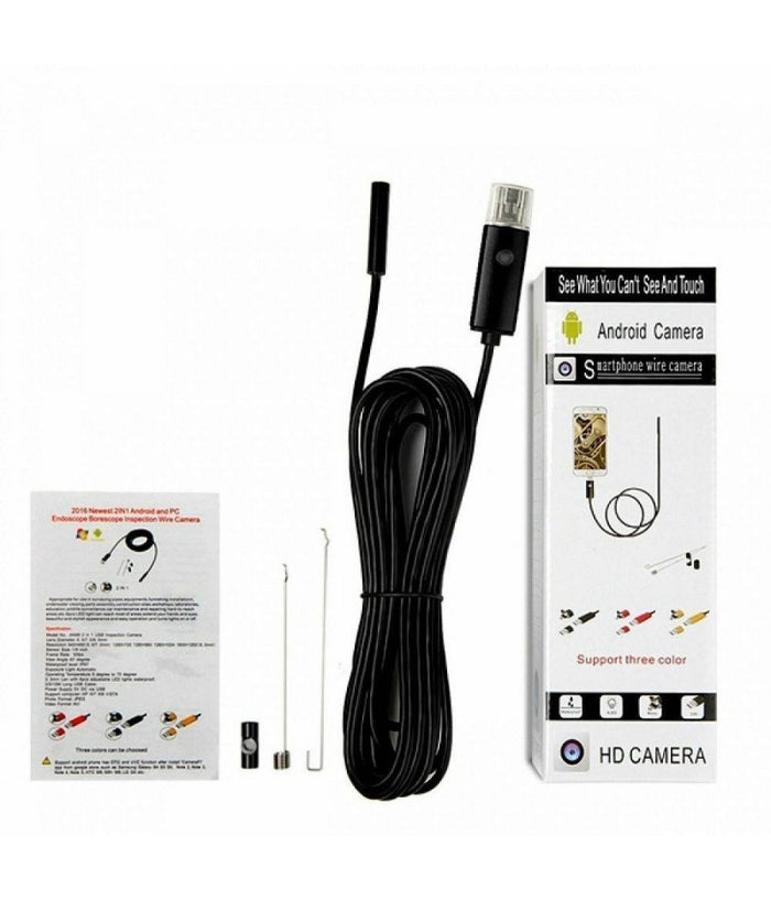 Telecamera Endoscopica 1.5 Metri Tubo Flessibile Usb 6led Impermeabile Ispezione         