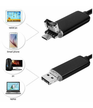 Telecamera Endoscopica 1.5 Metri Tubo Flessibile Usb 6led Impermeabile Ispezione         