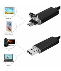 Telecamera Endoscopica 2 Metri Tubo Flessibile Usb 6 Led Impermeabile Ispezione         