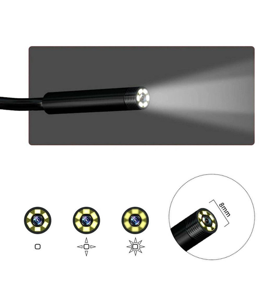 Telecamera Endoscopica 5 Mt Monitor Sonda 4.3 Pollici Videocamera Impermeabile         