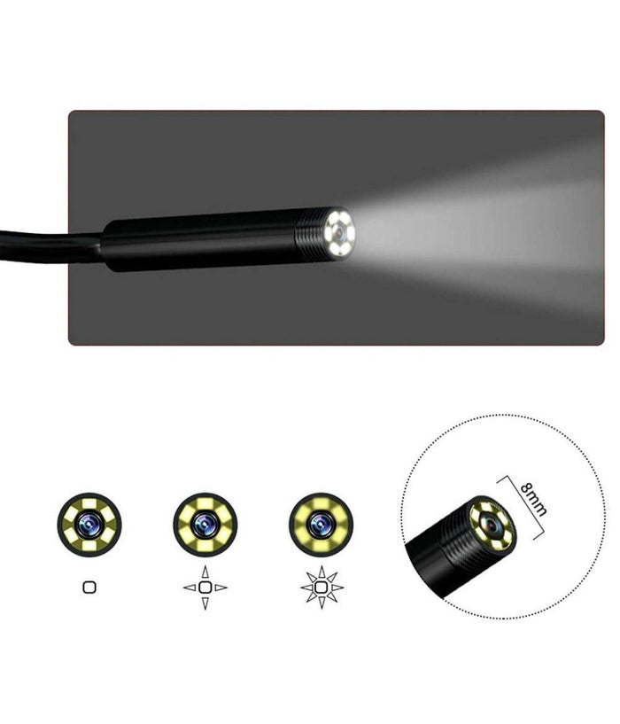 Telecamera Endoscopica 5 Mt Monitor Sonda 4.3 Pollici Videocamera Impermeabile         