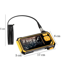 Telecamera Endoscopica 5 Mt Monitor Sonda 4.3 Pollici Videocamera Impermeabile         