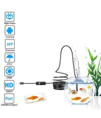 Telecamera Endoscopica 5 Mt Type-c Usb Mini Usb F Flessibile Impermeabile 6 Led         