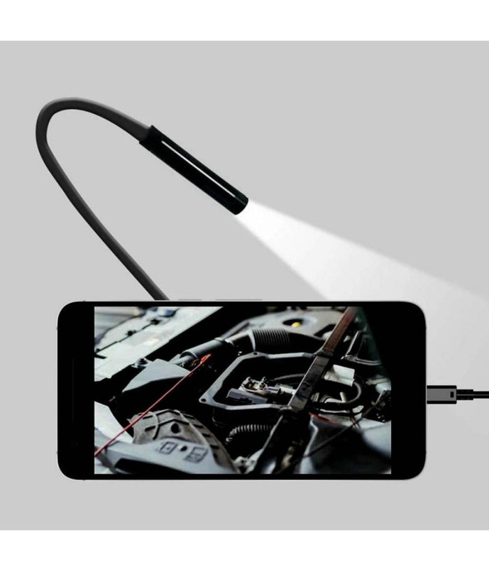 Telecamera Endoscopica 5 Mt Type-c Usb Mini Usb F Flessibile Impermeabile 6 Led         