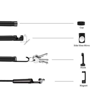 Telecamera Endoscopica Con Monitor Lcd 6 Led Sonda 5 Mt Foto Video Sd 90358         