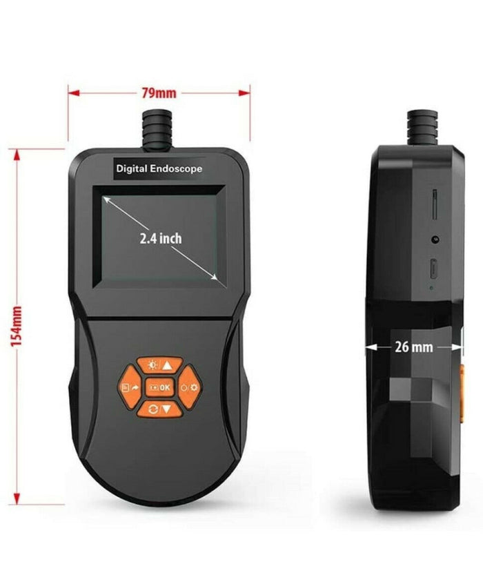 Telecamera Endoscopica Con Monitor Lcd 6 Led Sonda 5 Mt Foto Video Sd 90358         