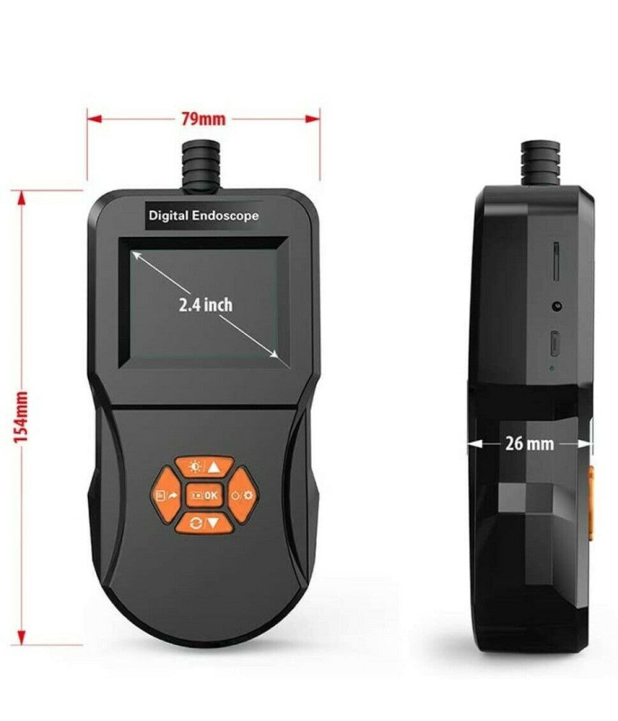 Telecamera Endoscopica Con Monitor Lcd 6 Led Sonda 5 Mt Foto Video Sd 90358         