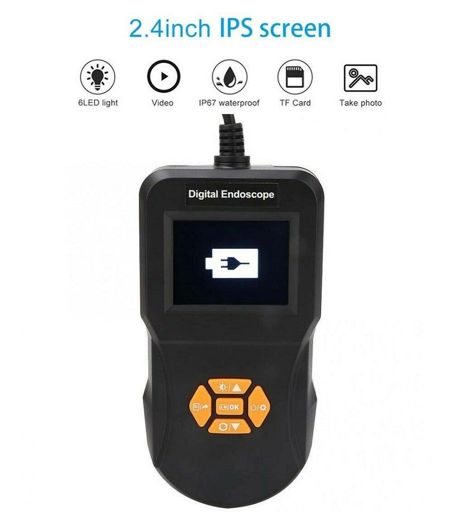 Telecamera Endoscopica Con Monitor Lcd 6 Led Sonda 5 Mt Foto Video Sd 90358         