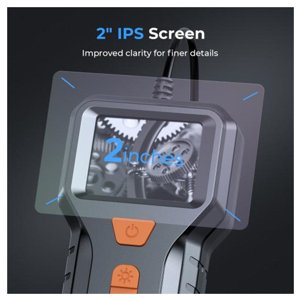 Trade Shop - Telecamera Endoscopica Ispezione Cavo 5mt Immagine 1080p Batteria 2600mah 8 Led         