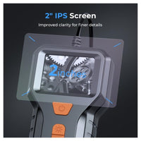 Trade Shop - Telecamera Endoscopica Ispezione Cavo 5mt Immagine 1080p Batteria 2600mah 8 Led         