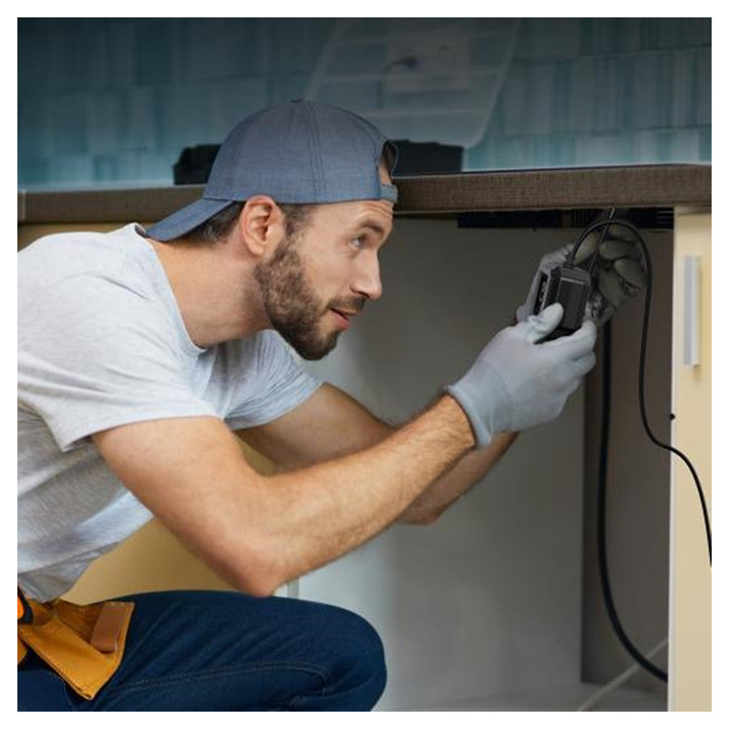 Trade Shop - Telecamera Endoscopica Ispezione Cavo 5mt Immagine 1080p Batteria 2600mah 8 Led         