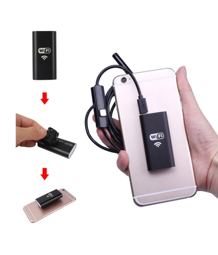 Telecamera Endoscopica Per Ispezione Wifi Per Smartphone 6 Led Mt Ip67         