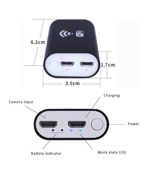 Telecamera Endoscopica Per Ispezione Wifi Per Smartphone 6 Led Mt Ip67         