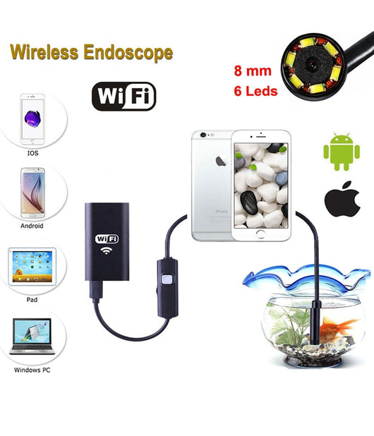 Telecamera Endoscopica Per Ispezione Wifi Per Smartphone 6 Led Mt Ip67     -2 Mt   -