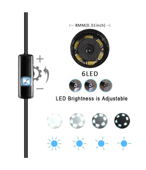Telecamera Endoscopica Per Ispezione Wifi Per Smartphone 6 Led Mt Ip67         