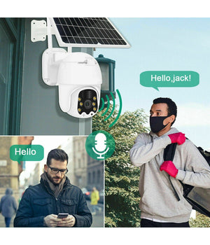 Telecamera Esterna Full Hd 1080p 5.0mp Ptz Wireless Con Pannello Solare Wifi         
