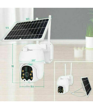 Telecamera Esterna Full Hd 1080p 5.0mp Ptz Wireless Con Pannello Solare Wifi         