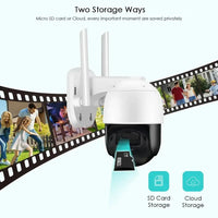 Telecamera Esterna Full HD 3 MPX PTZ Wireless con Pannello Solare Wifi App iCSee - ZENCOCCO