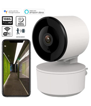Telecamera Fhd 1080p Wifi Smart Motorizzata 3.6mm Sensore Movimento Alexa Google         