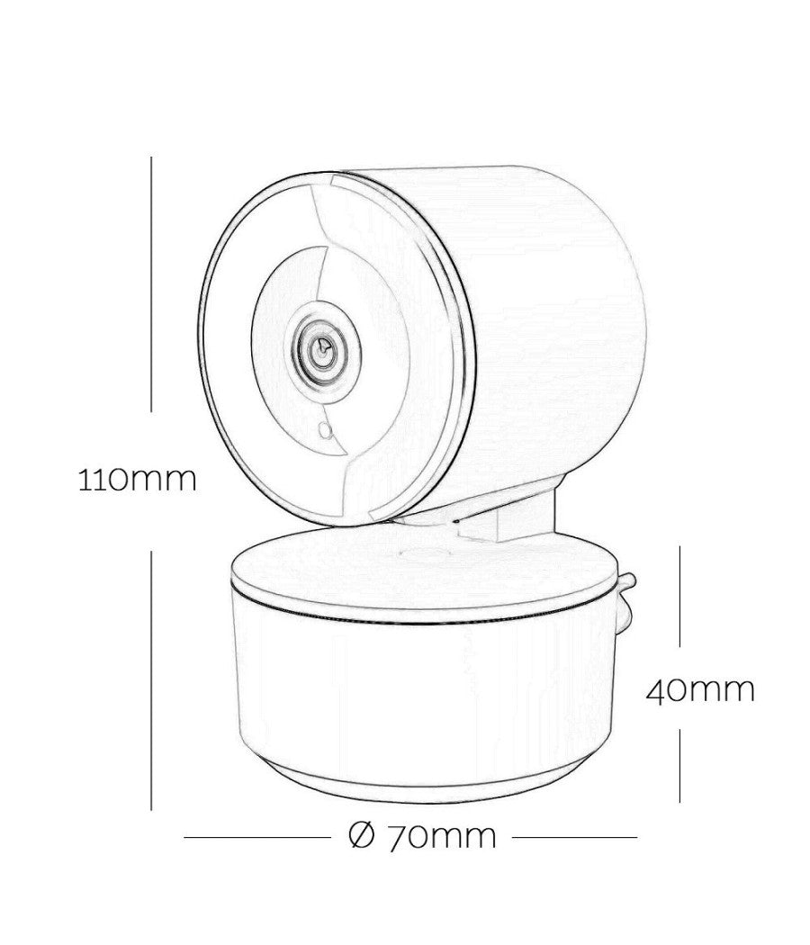 Telecamera Fhd 1080p Wifi Smart Motorizzata 3.6mm Sensore Movimento Alexa Google         