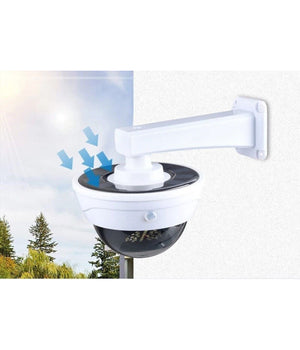 Telecamera Finta Con Pannello Solare Con Sensore Di Movimento 44led Faretto Luce         