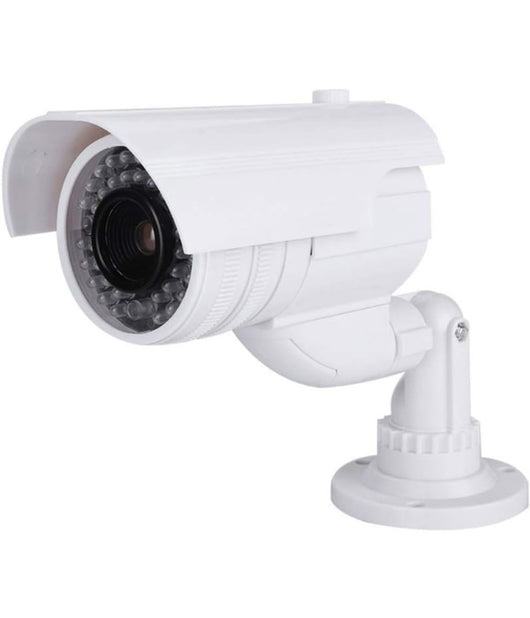 Telecamera Finta Dummy Con Led Ir Lampeggiante Camera Videosorveglianza Staffa         