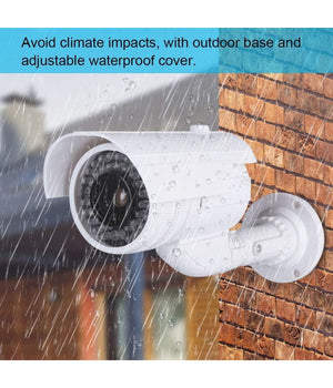 Telecamera Finta Dummy Con Led Ir Lampeggiante Camera Videosorveglianza Staffa         