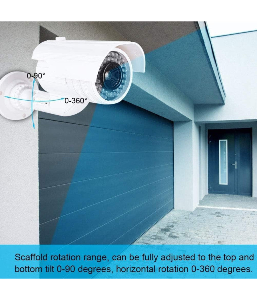 Telecamera Finta Dummy Con Led Ir Lampeggiante Camera Videosorveglianza Staffa         