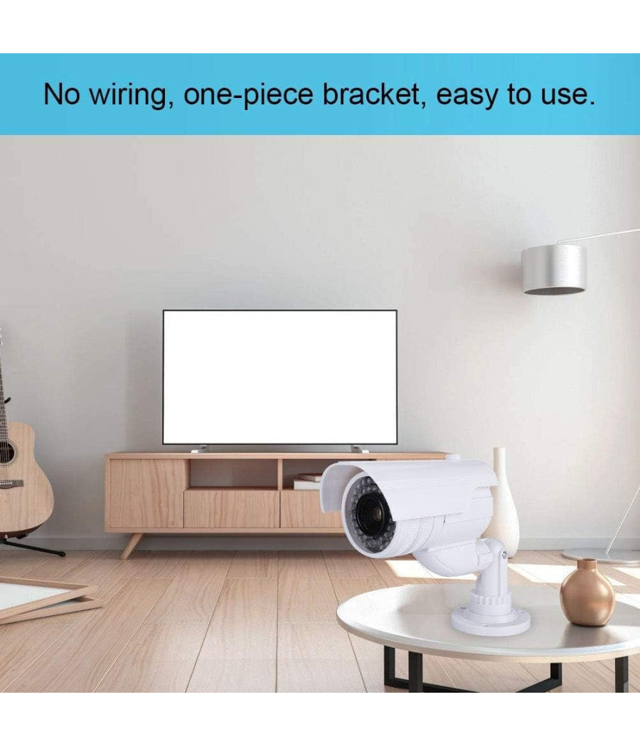 Telecamera Finta Dummy Con Led Ir Lampeggiante Camera Videosorveglianza Staffa         