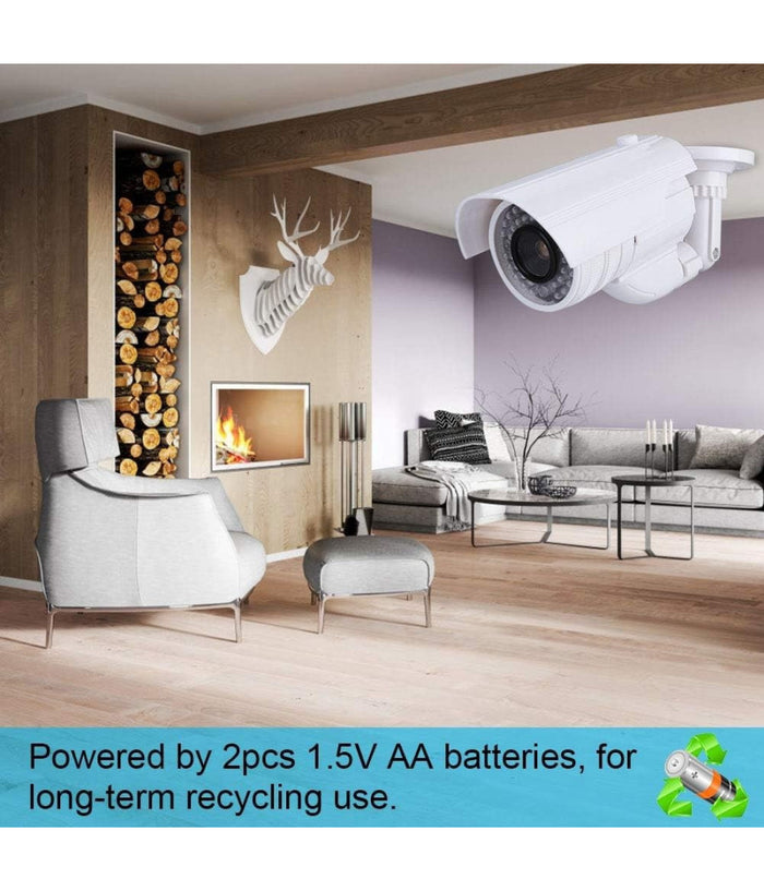 Telecamera Finta Dummy Con Led Ir Lampeggiante Camera Videosorveglianza Staffa         