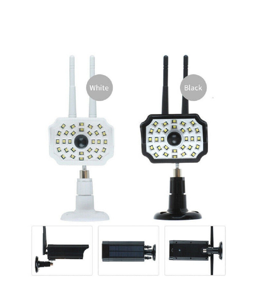Telecamera Finta Pannello Solare Con Sensore Di Movimento 30 Led Faretto 17549-3         