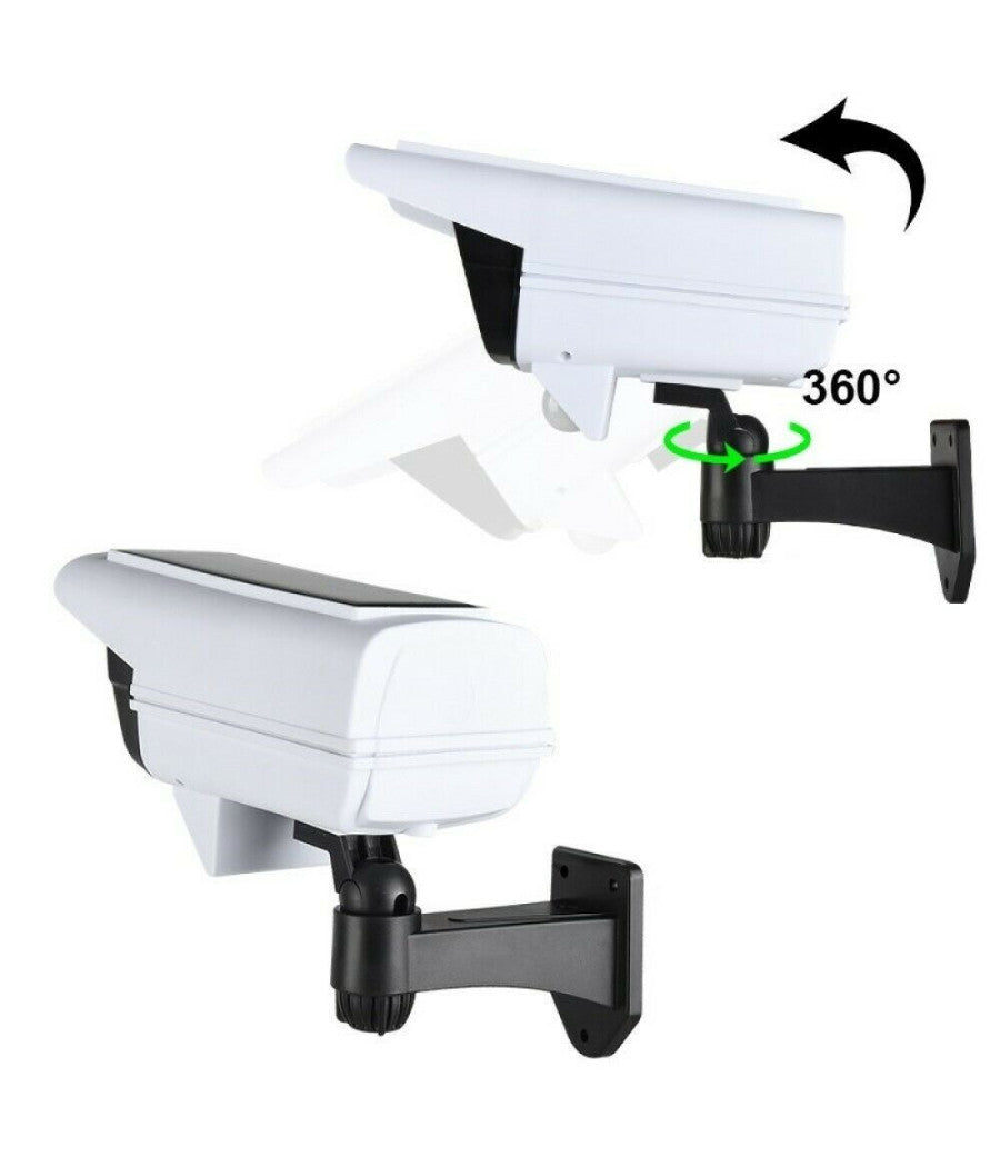 Telecamera Finta Pannello Solare Con Sensore Di Movimento 66 Led Faretto Ta113         