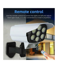 Telecamera Finta Pannello Solare Con Sensore Di Movimento 77 Led Faretto Luce         