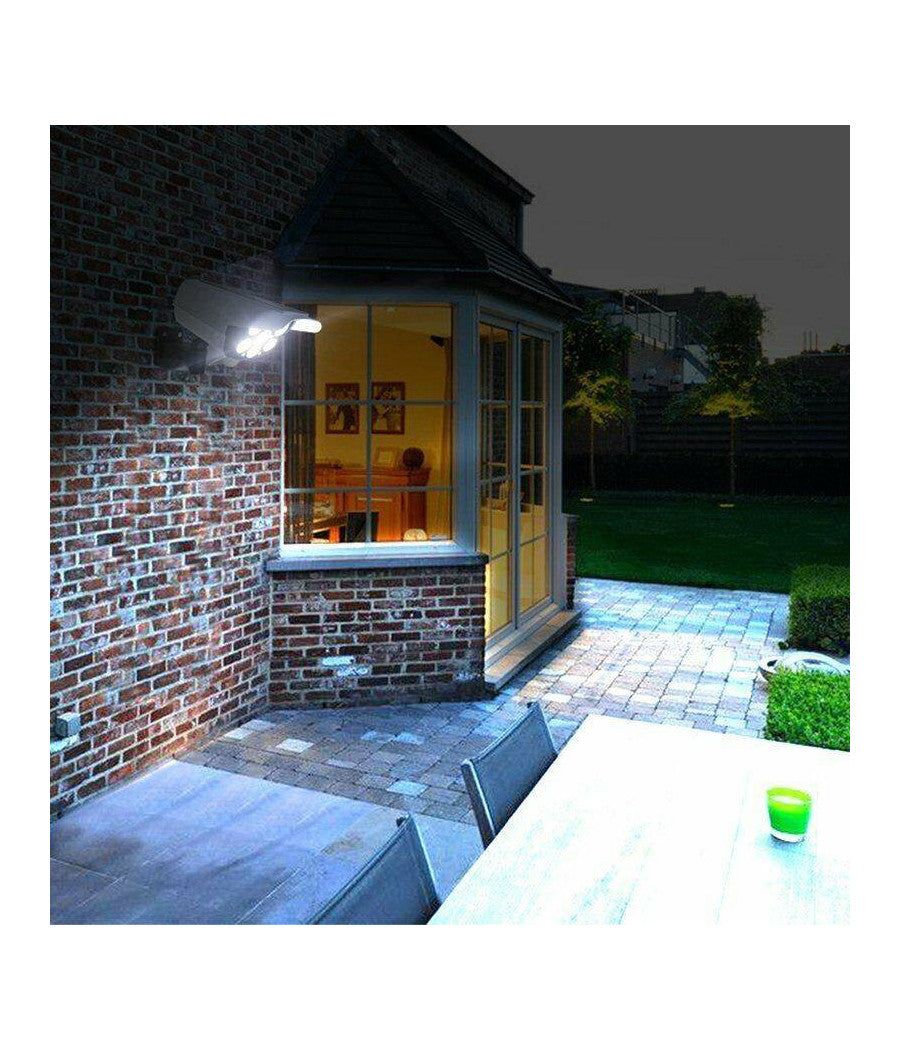 Telecamera Finta Pannello Solare Con Sensore Di Movimento 77 Led Faretto Luce         