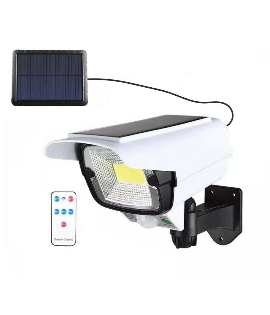Telecamera Finta Pannello Solare Sensore Di Movimento Faretto Led Smd Jlp-2176a         
