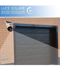 Telecamera Finta Sicurezza Luce Lampada Solare Con Sensore Di Movimento 60 W Led         