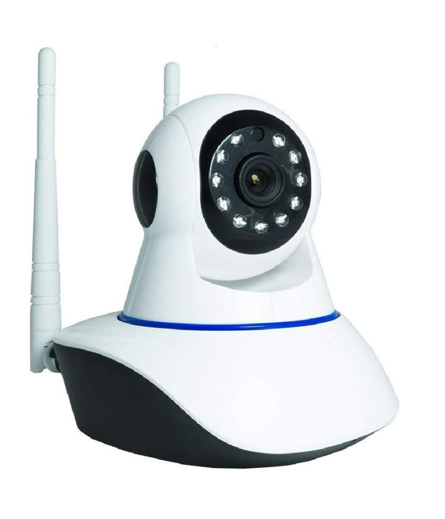 Telecamera Ip 2 Antenne Camera Hd 720p Wireless Led Ir Lan Motorizzata Internet         